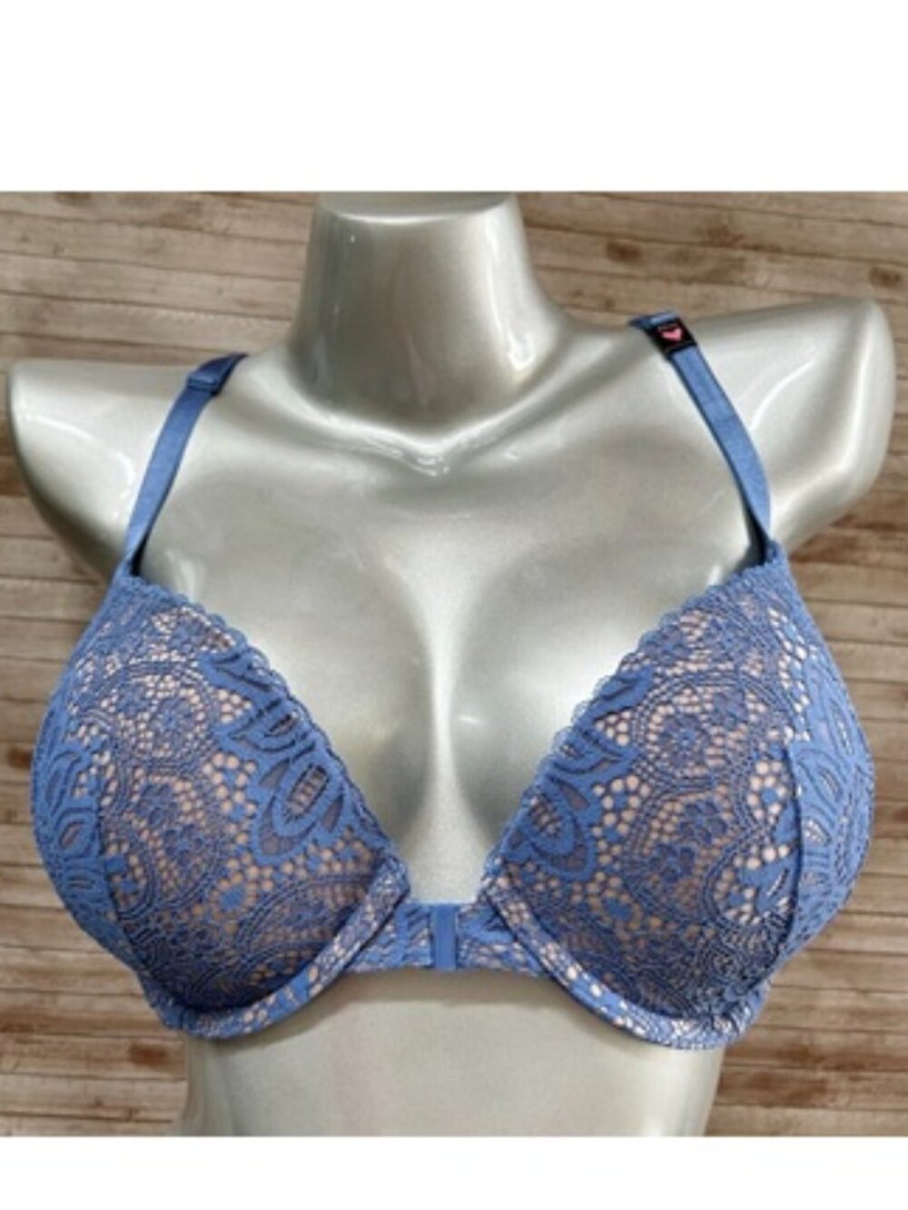 Nwt Victorias Secret Sexy Chantilly Lace Lace-up Push-Up Bra Front Close 32DD